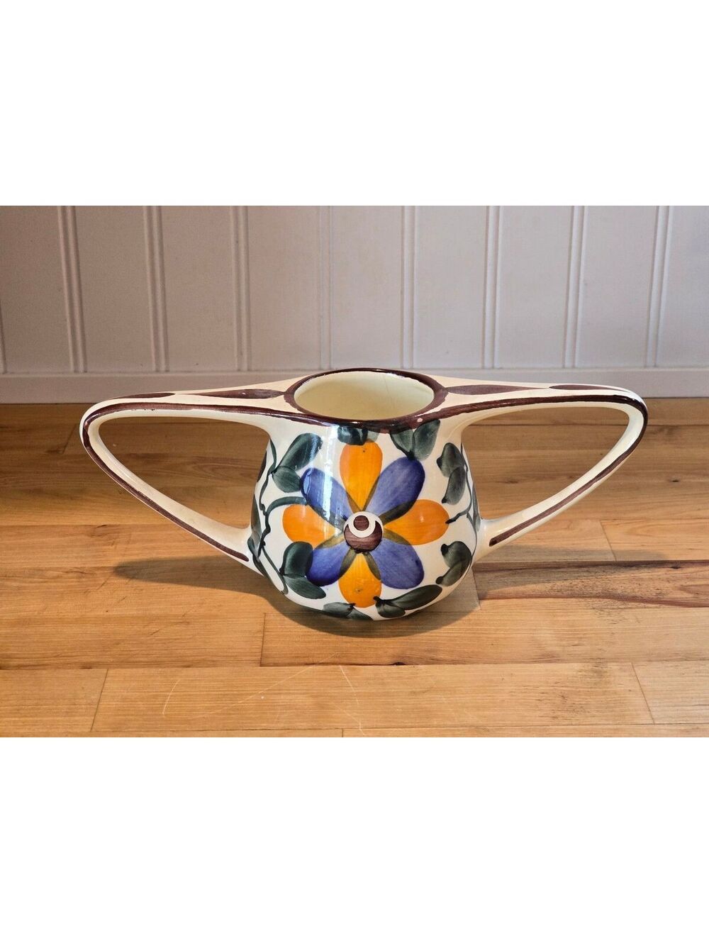 Vtg Eva Zeisel Schramberg SMF Gobelin Art Deco Double Handled Vase Pattern 60